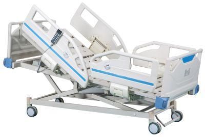 Multifunction Folding Medical Furniture Adjustable Electric Nursing Hospital Bed with Central Control Casters
