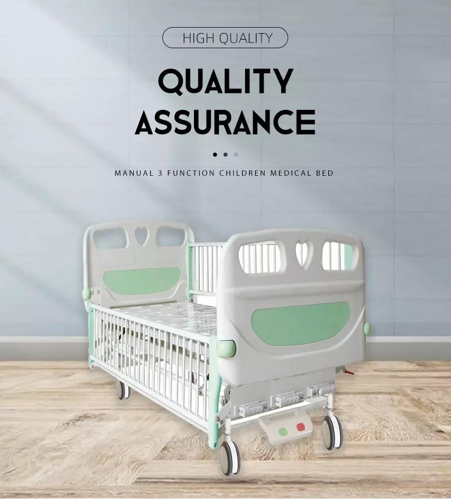 Hospital Furniture Medical Children Beds 3 Cranks Manual Hospital Bed