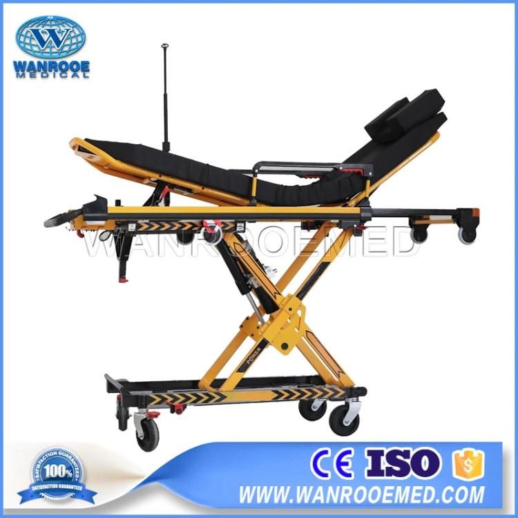 Ea-3ad Hospital First-Aid Electric Adjustable Aluminum Folding Transfer Ambulance Stretcher