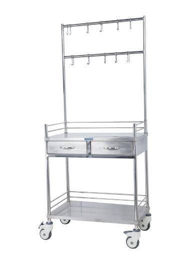 Sell Well Medical Treatement Cart Stainless Steel Transfusion Trolley
