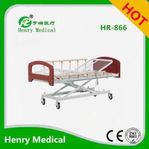 Home Care Electric Nursing Bed/Three Functions Wood Electric Bed