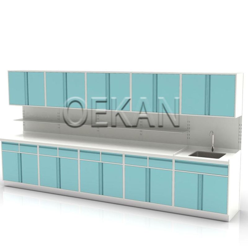 Hospital Furniture Medical Cabinet Combination in Disposing Room with Sink