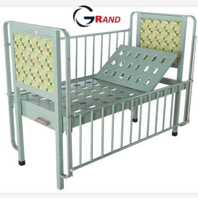 Hospital Equipment Medical Furniture Jet Molding Steel Single Shake Child Bed Pediatric Hospital Baby/Infant Bed