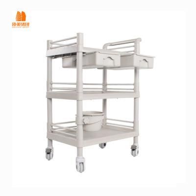 Factory Direct Sale Hospital Medicine Trolley, Stainless Steel Metal Material.