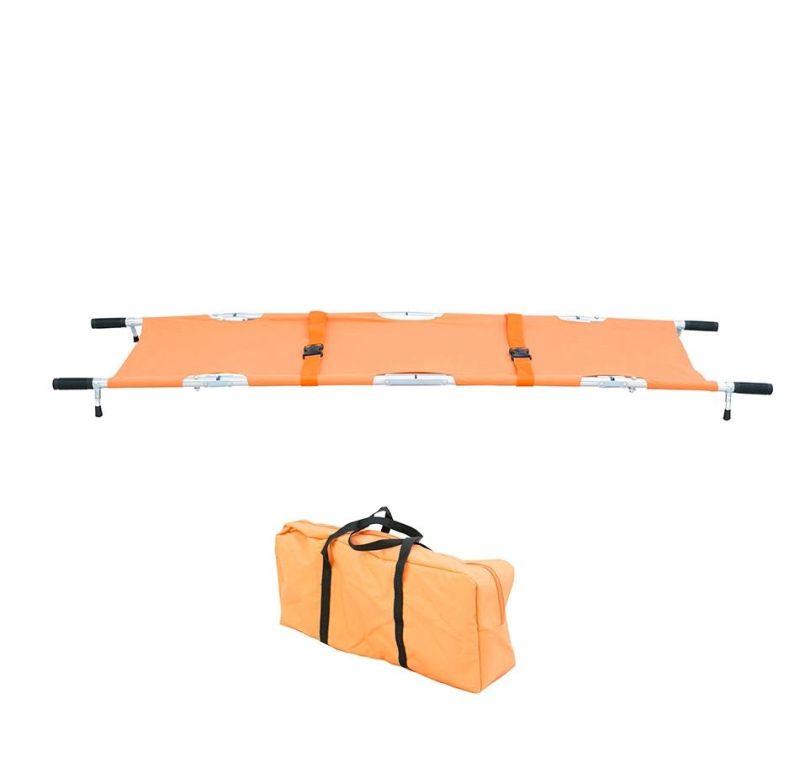 Aluminum Quarter Folding Stretcher /Light Weight 4 Folding Ambulance Stretcher (RC-F6)