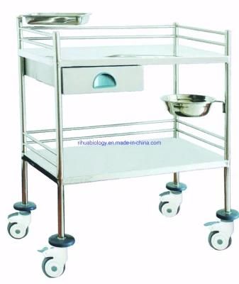 Rh-Crcr08 Hospital Stainless Steel Treatment Cart