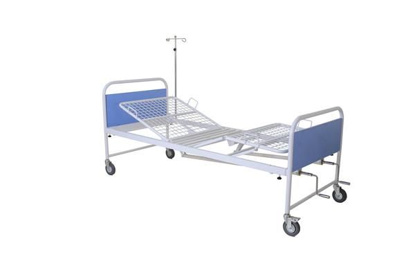 Stainless Steel Two Functions Manual Bed Hospital Bed