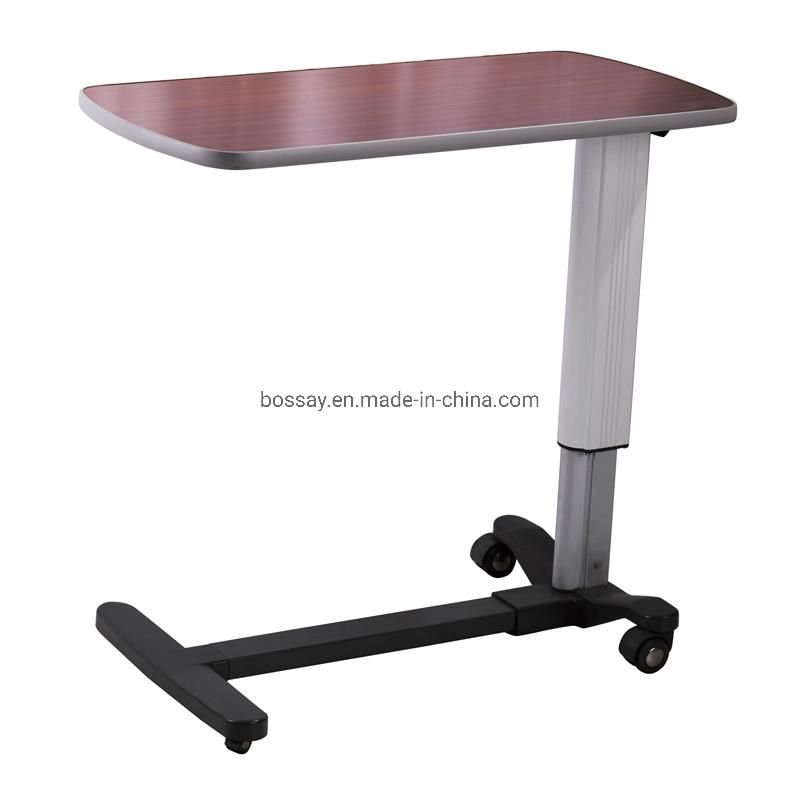 Hi-Low Adjustable Bedside Dining Gas-Spring Laptop Overbed Table for Patient