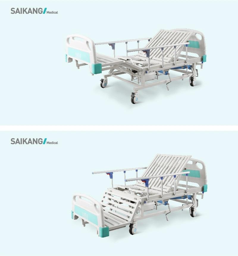 Sk-A07 Metal Crank Medical Manual Hospital Bed