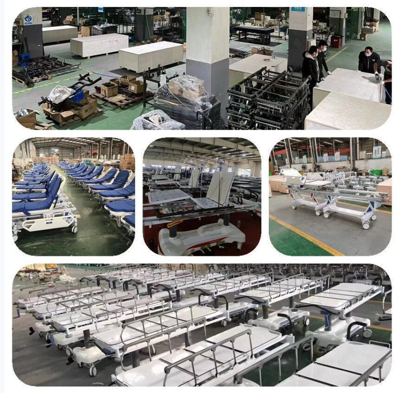 OEM Manufacturer Column Structure Electric Hospital Medical Equipment Patient Transfer Bed