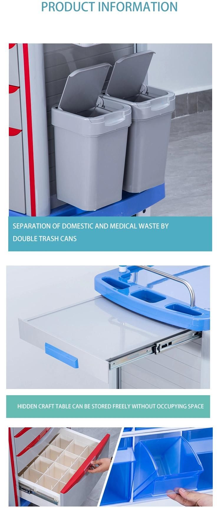 Medical Equipment Medical ABS Multilayer Dressing Changing Rescue Nursing Medicine Delivery Trolley