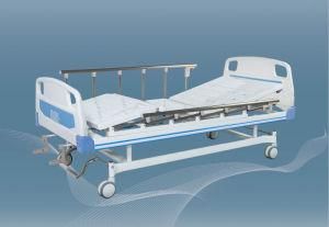 Hospital Furniture Medical Manual 3 Cranks Portable Nursing Beds
