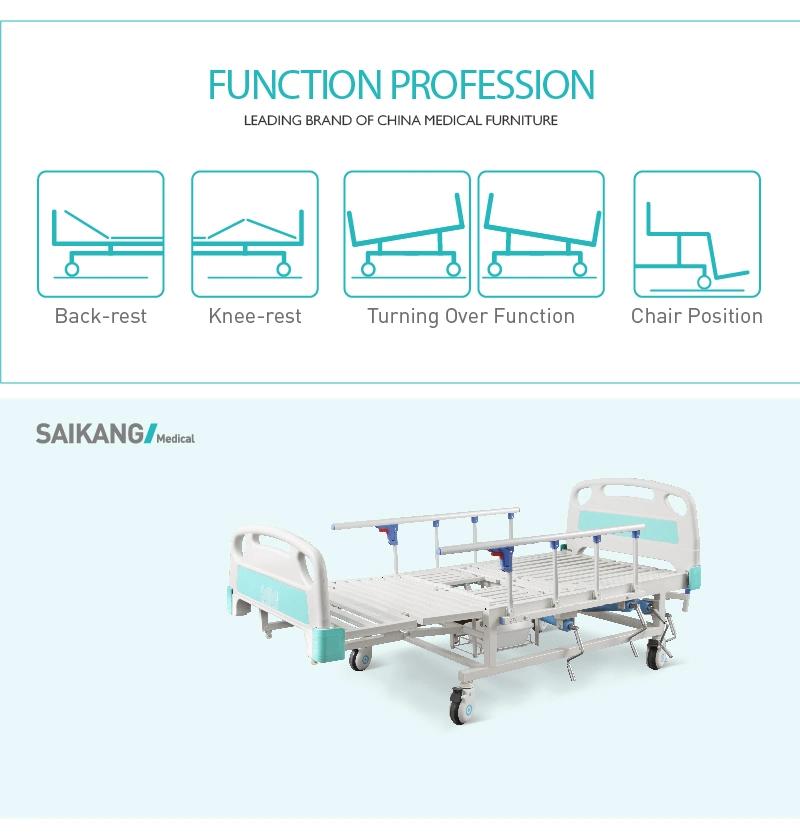 Sk-A07 Metal Crank Medical Manual Hospital Bed