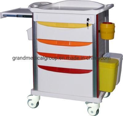 Medical ABS Emergency Trolley Cheap Hospital Trolley Crash Cart