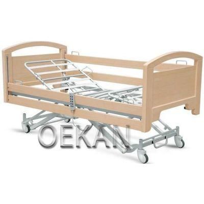 Hospital Furniture Patient Wooden Three Function Electric Care Nursing Bed