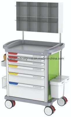 ABS Engineering Plastic Structure Cart Medical Device China Anesthesia Trolley Hospital Furniture Medical Trolley