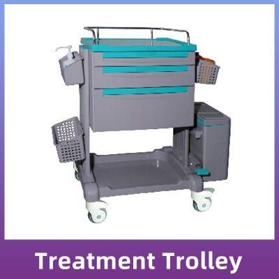 ABS Hospital Drugs Cart Anesthesia Treatment Emergency Medical Trolley