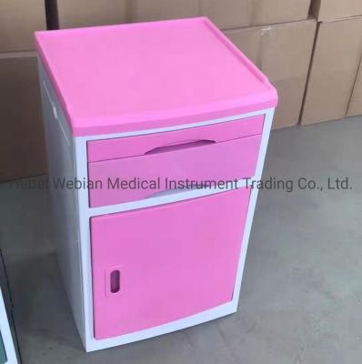 CE/ISO Approval Multi Function ABS Hospital Bedside Cabinet with Drawer with CE/ISO Approval