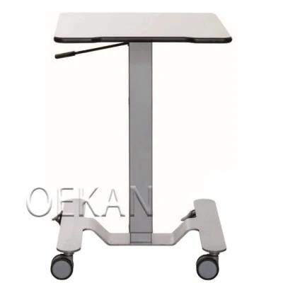 2022 New Design Square Shape Stainless Steel Height-Adjustable Good Price Movable Hospital Overbed Table