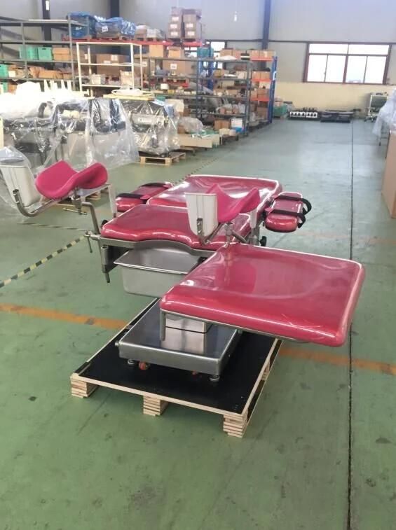 Hospital Medical Electric & Hydraulic Gynecological Obstetric Table Delivery Bed