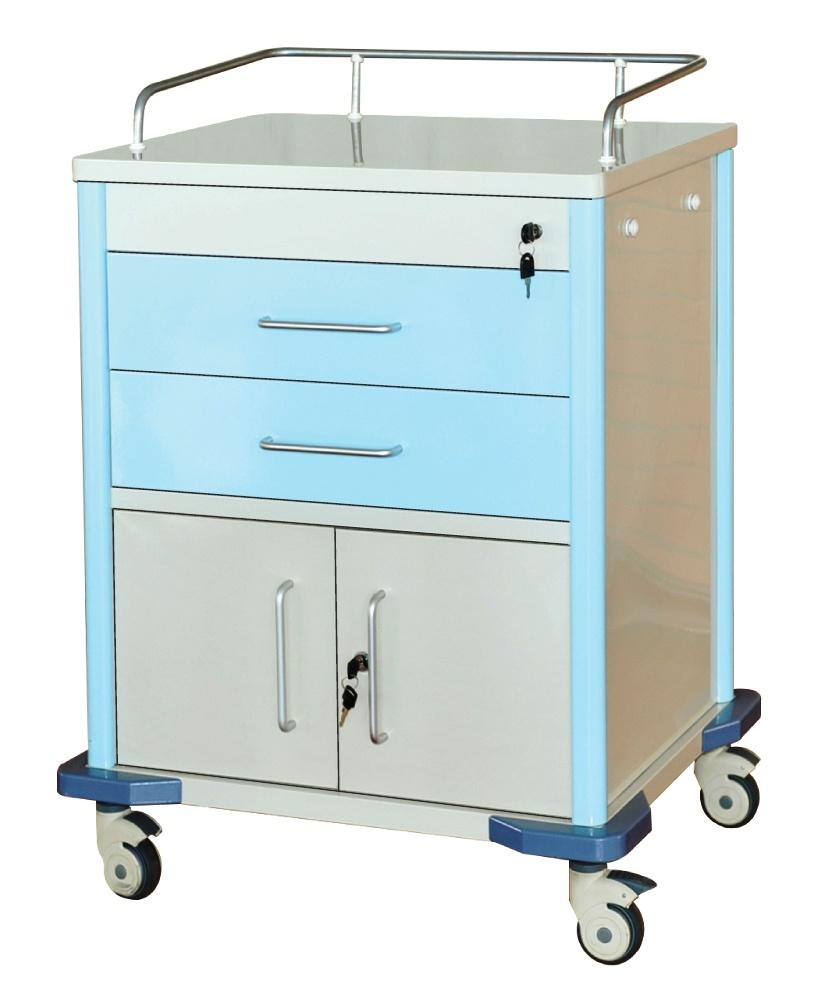 Best Selling High Quality ABS Material Medical Nursing Crash Cart