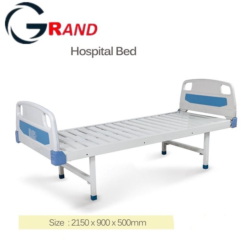 Best Selling Hospital Furniture Stainless Steel Manual Head Strip Type Double Shake Patient Bed Double Function Nursing Bed