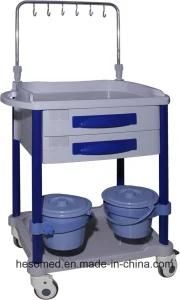 HS-PIT006D Medical equipment Carts IV Pole Treatment Nurse Trolley