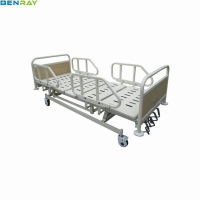 Five Functions Hospital Equipment Medical Furniture Manual Bed 4-Crank
