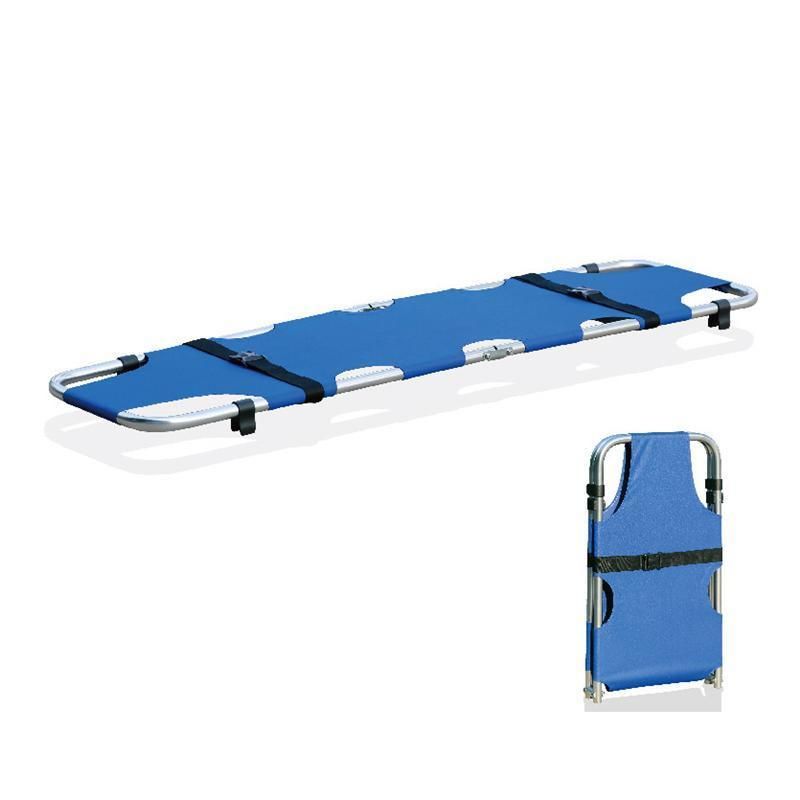 Foldable Foldaway Stretcher with Wheels and Belts