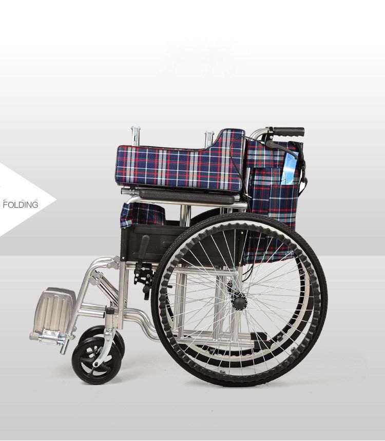 Elderly Wheel Chair for People with Disabilities Cheap Foldable Manual Aluminum Wheelchair for Sales