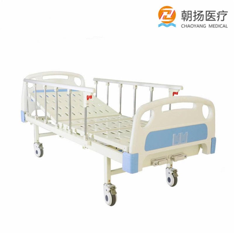 Two Crank Manual Adjustable and Moveable Clinic Hospital Patient Bed Medical Bed Price