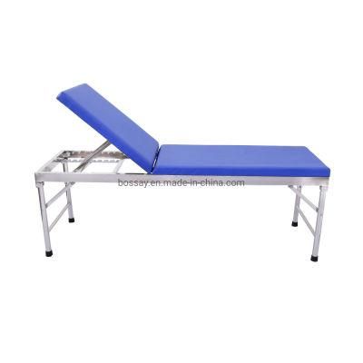 Medical Instruments Stainless Steel Leather Manual Folding Hospital Examination Bed