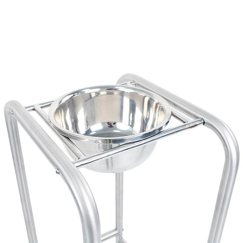 HS6118A SUS Hand Wash Single Bowl Trolley Basin Stand for Hospital