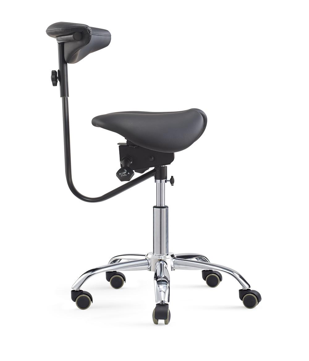 New Split Saddle Stool Dental Assistant Medical Chair with Swivel Armrest