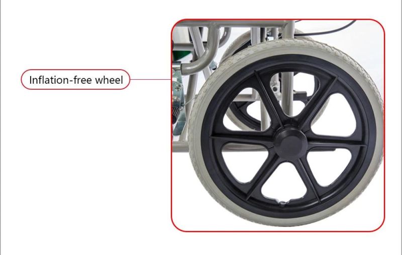 Medical Equipment Steel Manual Wheelchair for Elderly People