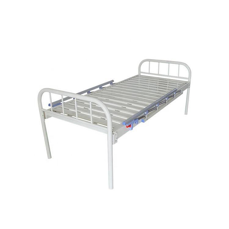 Standard Stainless Steel Flat Hospital Medical Bed Without Castor