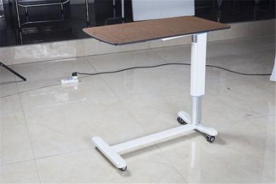 Wholesale Hospital Adjustable Mobile Over Bed Table Movable Dining Table with Castors