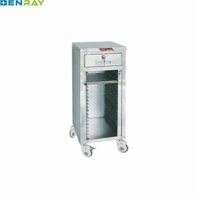 Four Wheels High Quality 304 Stainless Steel 24 Layers Patient Record Trolley