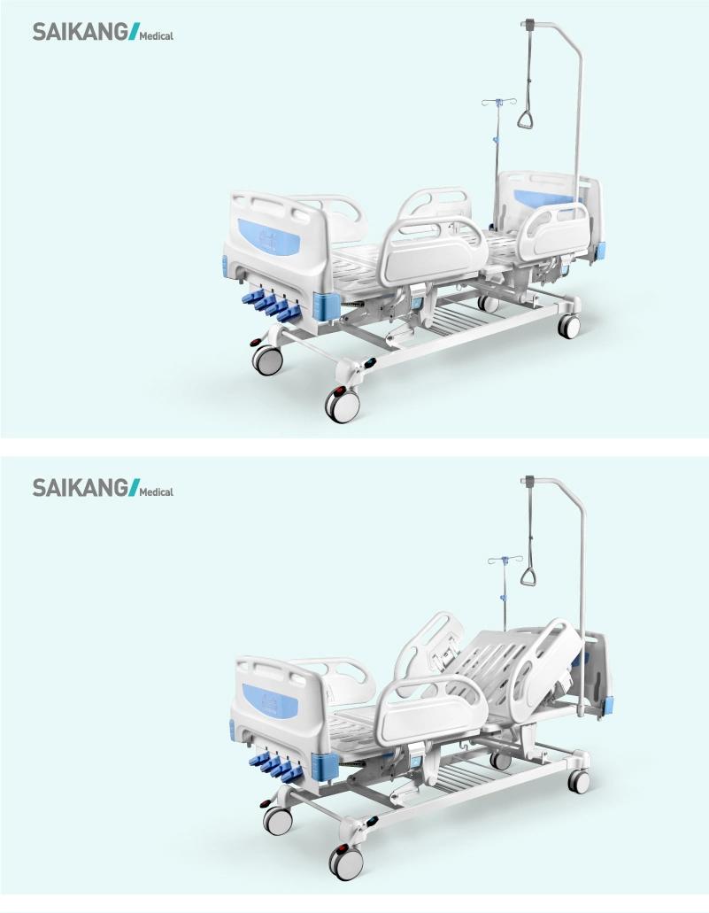 F4c Hand Control Manual Hospital Patient Bed with Four Cranks