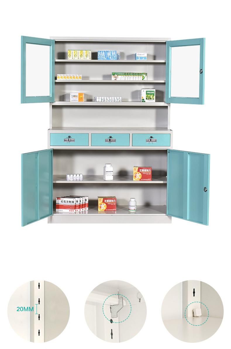 Hot Sale Hospital Furniture Medical Instrument Metal Steel Storage Health Hospital Cabinet