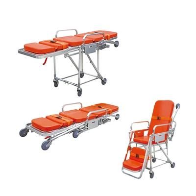 Basic New Aluminium Alloy Collapsible Trolley Ambulance Stretcher Wheelchair