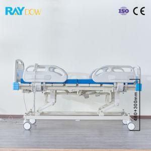 Hospital Bed 3 Function Electric ICU Bed with Locking Device I. V Pole