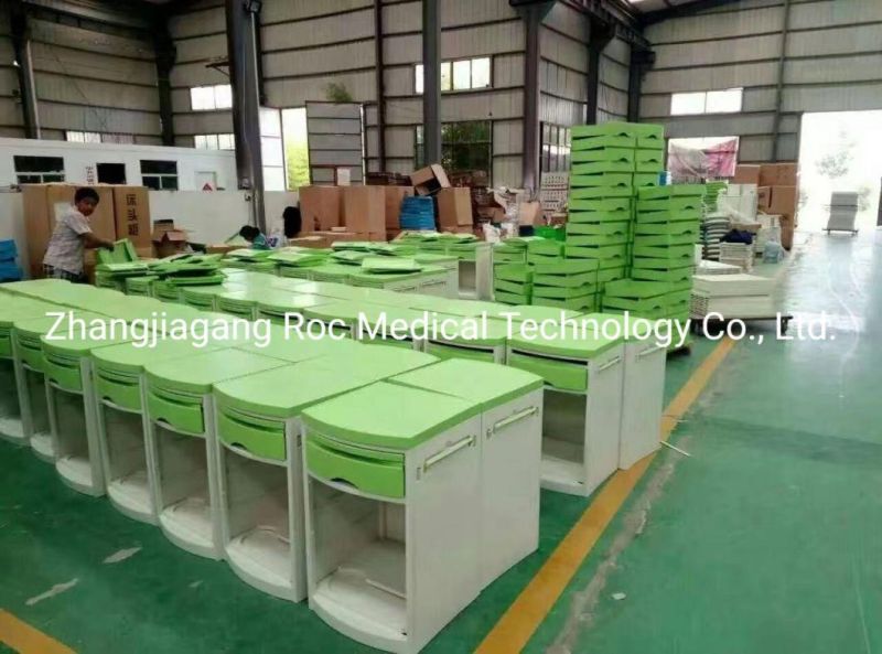 Hospital Bed Side Cabinet, Strong Plastic Hospital Locker with Wheels, Medical Use Storage Cabinet