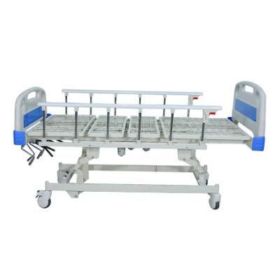 Medical Equipment Manual 5 Function ICU Hospital Bed with Casters Manufacturers