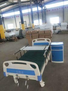 Hospital Furniture Manual 2 Cranks Nursing Medical Bed Good Price
