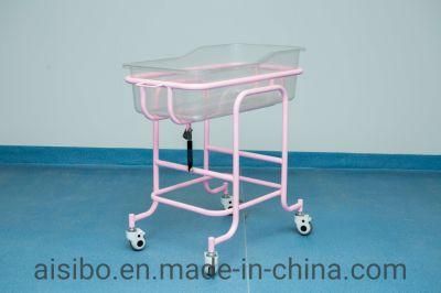CE ISO Best Quality Factory Price Comfortable Stainless Steel Pediatric Baby Bed Adjustable Manual Hospital Crib for Newborn