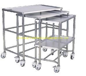 Hospital Furniture Medical Supply Cart Stainless Steel Sector Instrument Trolley