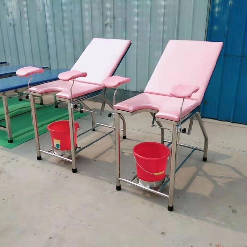 Manual Used Hospitals Simple Stainless Steel Delivery Bed