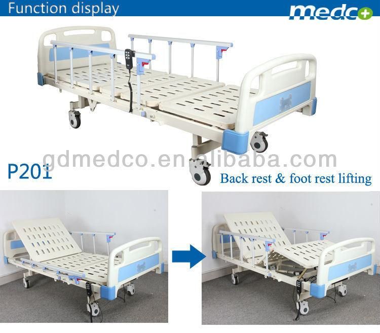 Durable Quality Two Functions Electric Hospital Bed, ICU Hospital Bed for Patients