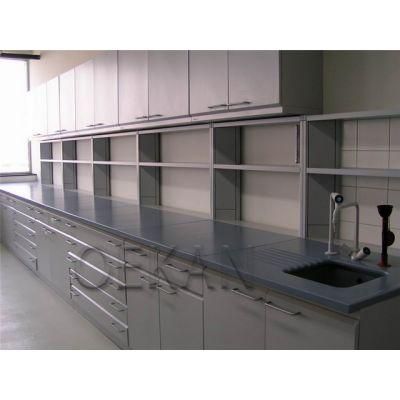 Oekan Hospital Furniture Laboratory Side Desk with Cabinet &amp; Water Sink